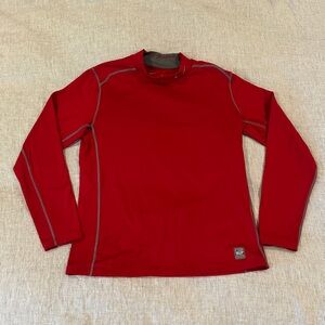 Nike Red Pro Combat Shirt with Gray Trim